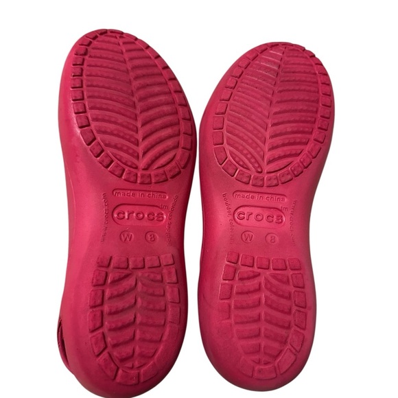 Crocs Kadee Ballet Flat Slip Ons Pink Size 8 Breathable Comfortable Round Toe - Picture 7 of 7